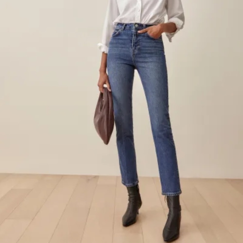 Reformation Liza Ultra High Rise Straight Jeans